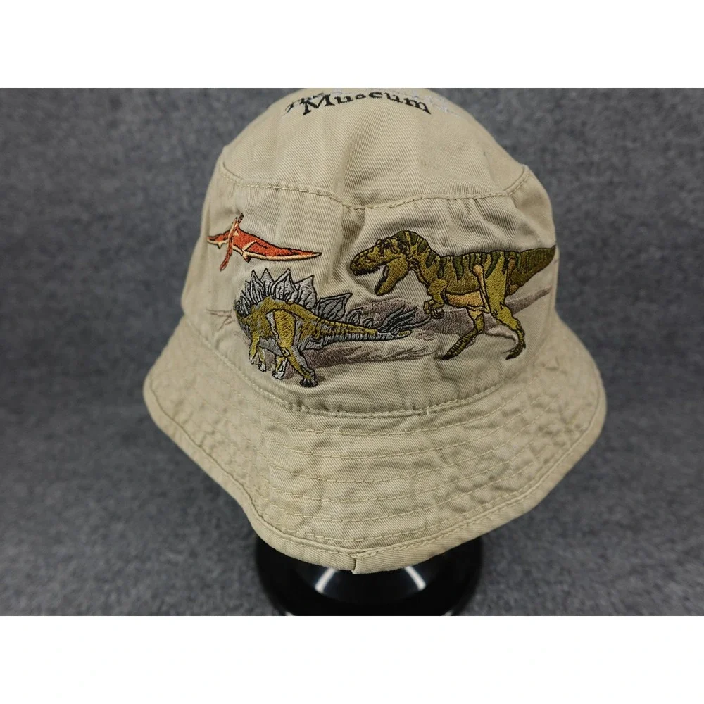Wild Cotton Bucket Hat Unisex OSFM Khaki Dinosaur Field Museum Embroidered